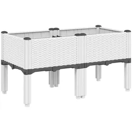 vidaXL Pflanzkasten 80 x 40 x 42 cm Weiß