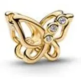 Moments Schmetterling Slide-Charm, vergoldet