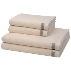 ROSS Smart Handtuch-Set (4-teilig) Natur Silber 