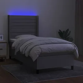 vidaXL Boxspringbett 100 x 200 cm Hellgrau