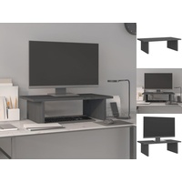 VidaXL Monitorständer Grau 50x27x15 cm Massivholz Kiefer