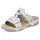 Rieker Damen Pantolette mit T-Riemen und Blumenmuster Weite H 66292, Größe:41 EU, Farbe:Mehrfarbig - Grau - 41