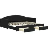 vidaXL Tagesbett 90 x 200 cm Schwarz