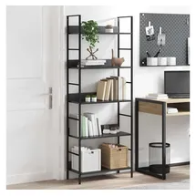 vidaXL Bücherregal 5 Regalböden 60 x 27,6 x 158,5 cm Schwarz