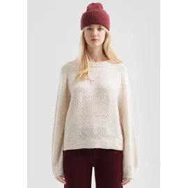 QS Longpullover mit Ajourmuster Creme XS
