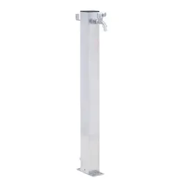 vidaXL Wassersäule 100 cm Edelstahl silber