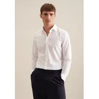 seidensticker Businesshemd Slim-Fit, für Herren Business Hemd Slim Fit Bügelfrei Kent Langarm Shirt, Weiß, 39