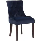 CLP Esszimmerstuhl Aberdeen Samt blau antik