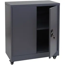 Mendler HWC-O50 Aktenschrank 98x80x40 cm dunkelgrau