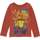 S.Oliver Longsleeve mit Frontprint, Kinder, rot, 104/110