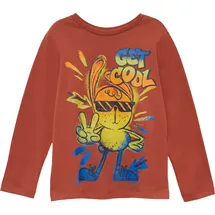 S.Oliver - Longsleeve mit Frontprint, Kinder, rot, 104/110