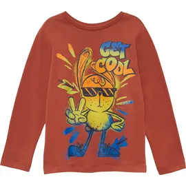 S.Oliver - Longsleeve mit Frontprint, Kinder, rot, 104/110