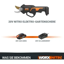 Worx Akku Astschere WG330E inkl. 1 x 2,0 Ah