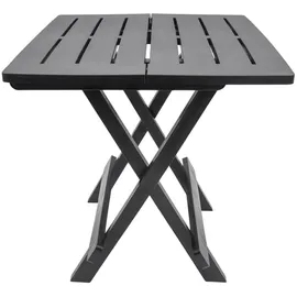 Spetebo Kunststoff Klapptisch Adige 45 x 43 cm - anthrazit - Garten Beistelltisch klappbar