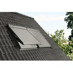 VELUX Solar-Rollladen »SSL YK33 0000S«, dunkelgrau, für VELUX Dachfenster, inkl. Funk-Wandschalter