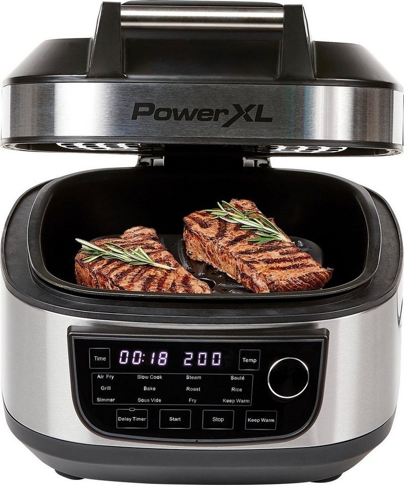 MediaShop Küchenmaschine mit Kochfunktion Power XL Multi Cooker M25658, 1300 W, 5,7 l Schüssel schwarz