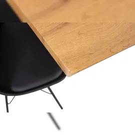 Sam Esstisch Baumkante Holz-Optik Wildeiche 160 x 85 Spider-Gestell schwarz JOSY