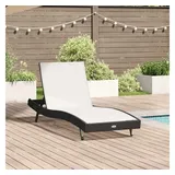 vidaXL Sonnenliege 200 x 70 x 30 cm Schwarz