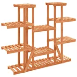vidaXL Blumenständer, Pflanzenregal Holz, Blumenregal für Wohnzimmer Balkon Terrasse, Pflanzenständer Blumentreppe, Massivholz Tanne