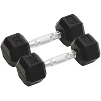 VidaXL Kurzhanteln 2 Stk. 8 kg Gusseisen schwarz