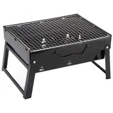 Tragbarer Holzkohlegrill, Stahl/edelstahl, Schwarz
