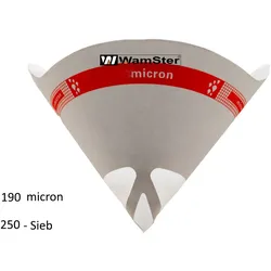 250 x WamSter Farbsieb Lacksieb Nylon 190 Mikron Basislack konventionell Klarlacke Uni-Decklacke