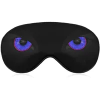 Blaue böse Eulenaugen-Schlafmaske, Augenbinde, verstellbar, superglatte, weiche Augenmaskenabdeckung für Männer und Frauen, Reisen und Nickerchen