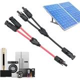 Pratvider Solarmodulkabel,Y-Abzweigkabel Solaranschluss - Solarkabel-Set, Kabelstecker-Werkzeug für Auto, Wohnmobil, Dach, Sportwagen und andere Outdoor-Anwendungen