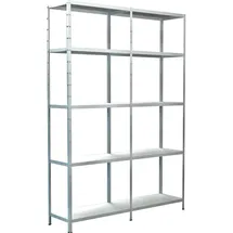 SCHULTE Regalwelt Schulte Set 1 Steckregal und 1 Anbauregal Weiß 200 cm x 140 cm x 35 cm