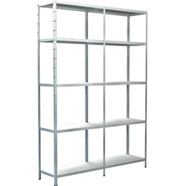 SCHULTE Regalwelt Schulte Set 1 Steckregal und 1 Anbauregal Weiß 200 cm x 140 cm x 35 cm
