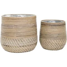VCM Allzweckkorb Moro Set von 2  40 x 30 x 20 cm Natur