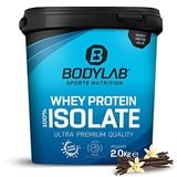 Whey Protein Isolate 900g Vanille Bodylab24, Eiweißpulver aus Whey Isolat, Whey Protein-Pulver kann den Muskelaufbau unterstützen, konzentriertes Iso-Whey-Protein frei von Aspartam