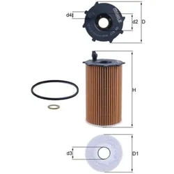Ölfilter MAHLE OX 417D für Hyundai Kia Santa FÉ II Cadenza I Grand