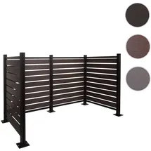 Mendler Mülltonnen-Zaun HWC-K57 130 x 206 cm grau