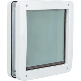 Trixie 2-Wege Freilauftür S-M 30 × 36 cm Weiß