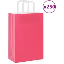 vidaXL Papiertragetaschen 250 St. 21x11x31 cm Rosa