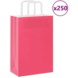 vidaXL Papiertragetaschen 250 St. 21x11x31 cm Rosa