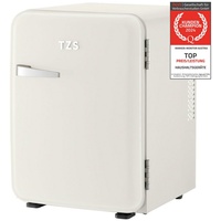 TZS FIRST AUSTRIA Table Top Kühlschrank FA-5172-3-CR, Mini Kühlschrank 40L, Minibar E lautlos, LED-Beleuchtung, Retro