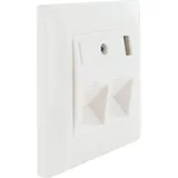 Schwaiger Anschlussdose 2x Keystone