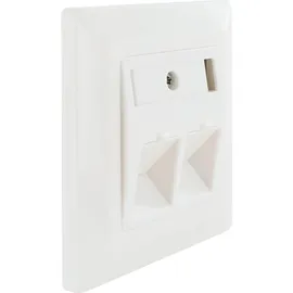 Schwaiger Anschlussdose 2x Keystone