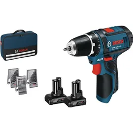 Bosch GSR 12V-15 Professional inkl. 2 x 4 Ah + 39-tlg. Zubehör 0615990HV1