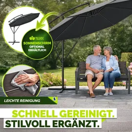 tillvex Gartenbank 300 x 0 x 0 cm Schwarz
