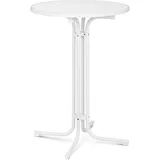 Royal Catering Stehtisch Ø 80 cm höhenverstellbar klappbar Weiß