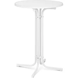 Royal Catering Stehtisch Ø 80 cm höhenverstellbar klappbar Weiß