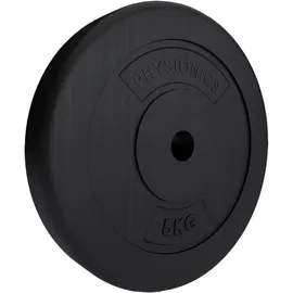 physionics PHYSIONICS® Hantelscheiben 2er-Set, 2,5–15 kg, 30/31mm, Kunststoff, Schwarz