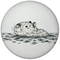 speecheese Schwimmendes Capybara Magnet rund rund Niedliches Dickes Capybara - Süßer Magnetheld schwimmend im Wasser Ideal für See-Liebhaber und Nagetier-Fans