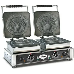 GMG - Waffeleisen Amore-M - 2x (Ø 17cm) - Wechselbare Backplatte & einfache Montage - 50° bis 300°C - Leichte Reinigung