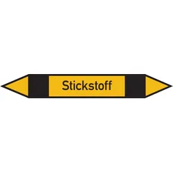 Rohrleitungskennzeichen Stickstoff - 187x26 mm Folie selbstklebend