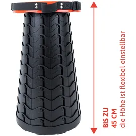 Dönges Teleskophocker, Traglast 180 kg, rot/schwarz