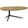 FineBuy Couchtisch oval Braun Akazie 87 x 50 x 36 cm